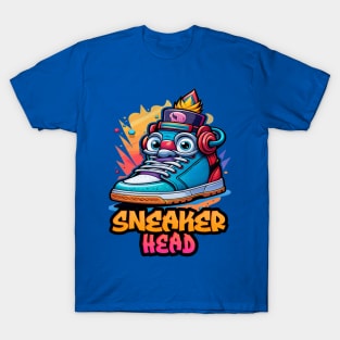 Colorful Cute Sneaker Head Design T-Shirt